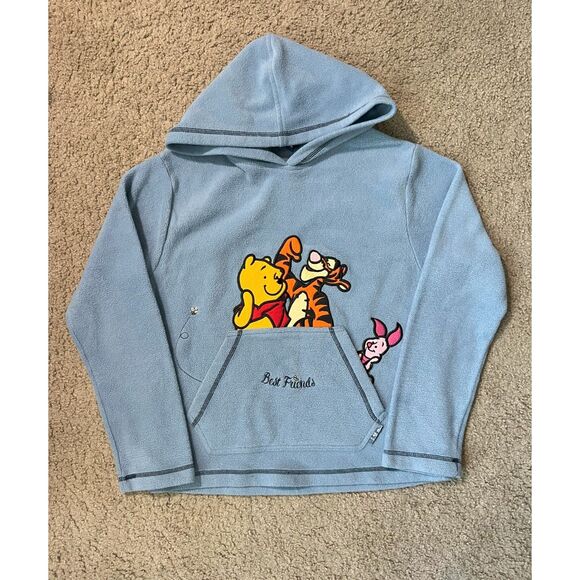 Vintage Sweaters - Winnie the Pooh Pullover Fleece Hoodie